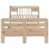 Cama con estantería sin colchón madera maciza de pino