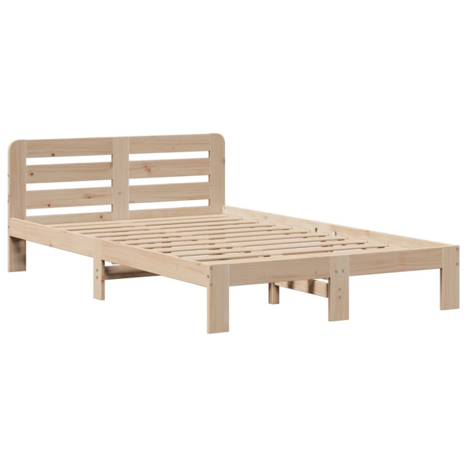 Cama con estantería sin colchón madera maciza de pino
