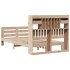 Cama con estantería sin colchón madera maciza de pino