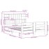 Cama con estantería sin colchón madera maciza blanca 140x190