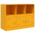 Aparador de acero amarillo mostaza 99x39x73