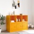 Aparador de acero amarillo mostaza 99x39x73