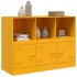 Aparador de acero amarillo mostaza 99x39x73