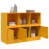 Aparador de acero amarillo mostaza 99x39x73