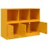 Aparador de acero amarillo mostaza 99x39x73