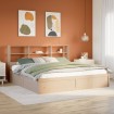 Estructura de cama sin colchón madera maciza de pino 200x200 cm