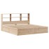 Estructura de cama sin colchón madera maciza de pino 200x200
