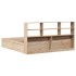 Estructura de cama sin colchón madera maciza de pino 200x200