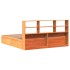 Cama sin colchón madera maciza de pino marrón cera 180x200
