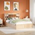 Estructura de cama sin colchón madera maciza de pino 160x200