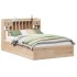 Estructura de cama sin colchón madera maciza de pino 160x200