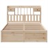 Estructura de cama sin colchón madera maciza de pino 160x200