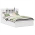 Estructura de cama sin colchón madera de pino blanca 140x200