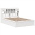 Estructura de cama sin colchón madera de pino blanca 140x200