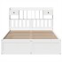Estructura de cama sin colchón madera de pino blanca 140x200