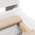 Estructura de cama sin colchón madera de pino blanca 140x200