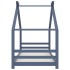 Estructura de cama infantil madera maciza pino gris 90x200