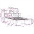 Estructura de cama sin colchón madera de pino blanca 140x200