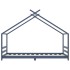 Estructura de cama infantil madera maciza pino gris 90x200