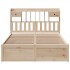 Estructura de cama sin colchón madera maciza de pino 140x190