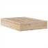 Estructura de cama sin colchón madera maciza de pino 140x190