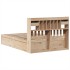 Estructura de cama sin colchón madera maciza de pino 140x190
