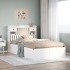 Estructura de cama sin colchón madera de pino blanco 135x190