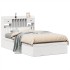 Estructura de cama sin colchón madera de pino blanco 135x190