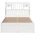 Estructura de cama sin colchón madera de pino blanco 135x190