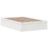 Estructura de cama sin colchón madera de pino blanco 135x190