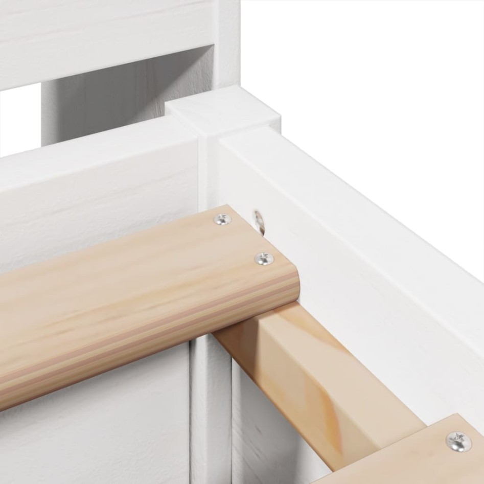 Estructura de cama sin colchón madera de pino blanco 135x190