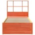Estructura de cama sin colchón madera maciza marrón 75x190