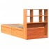 Estructura de cama sin colchón madera maciza marrón 75x190