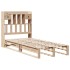 Cama con estantería sin colchón madera maciza de pino 90x200