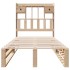 Cama con estantería sin colchón madera maciza de pino 90x200
