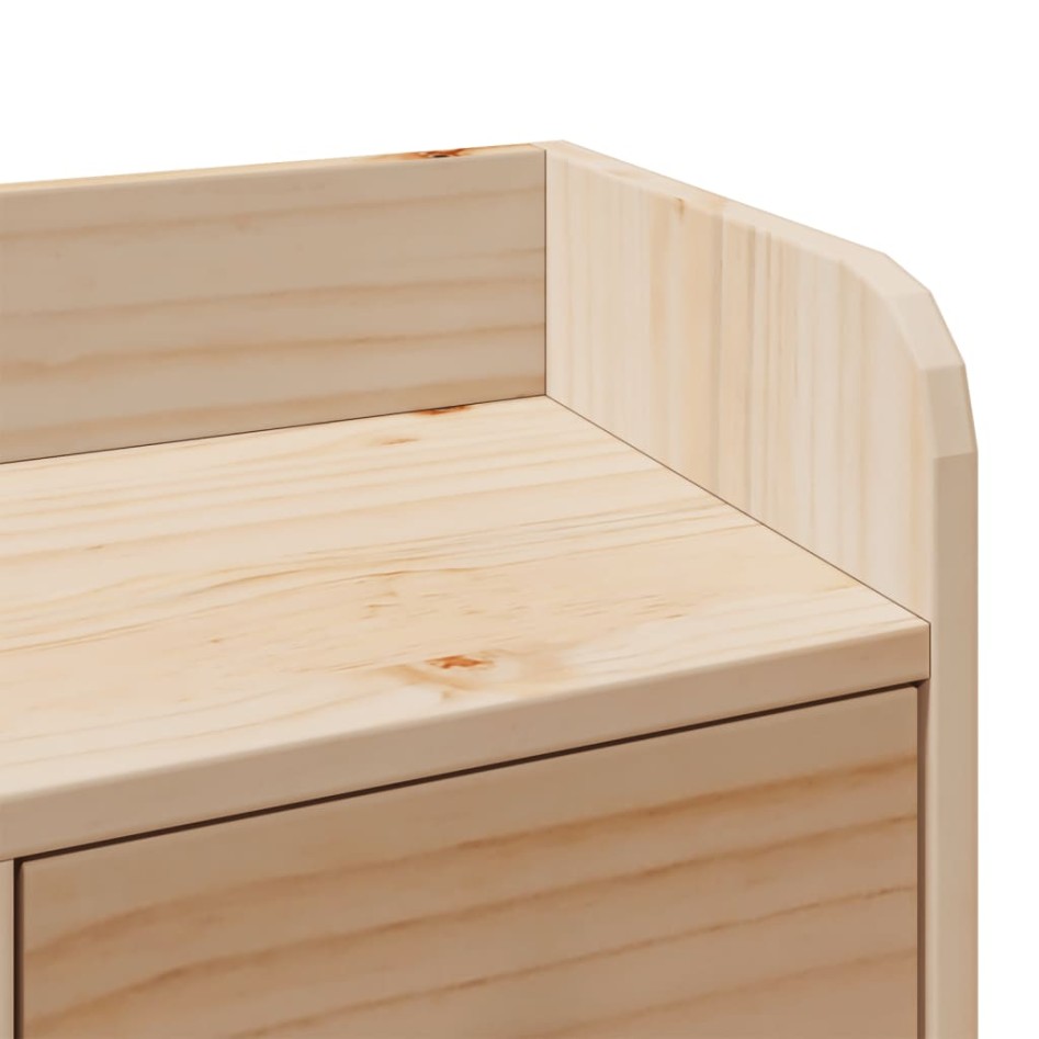 Cama con estantería sin colchón madera maciza de pino 90x200