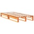 Sofá con estantería sin colchón madera maciza marrón 90x200