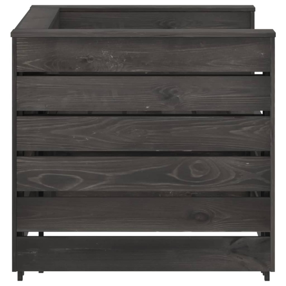 Muebles de jardín palets 2 pzas madera de pino impregnada