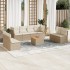 Set de sofás de jardín 9 pzas con cojines ratán sintético