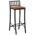 Taburetes altos 4 uds madera maciza de