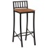 Taburetes altos 4 uds madera maciza de
