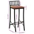Taburetes altos 4 uds madera maciza de