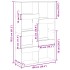Estantería de madera de ingeniería blanca 100x33x155,5