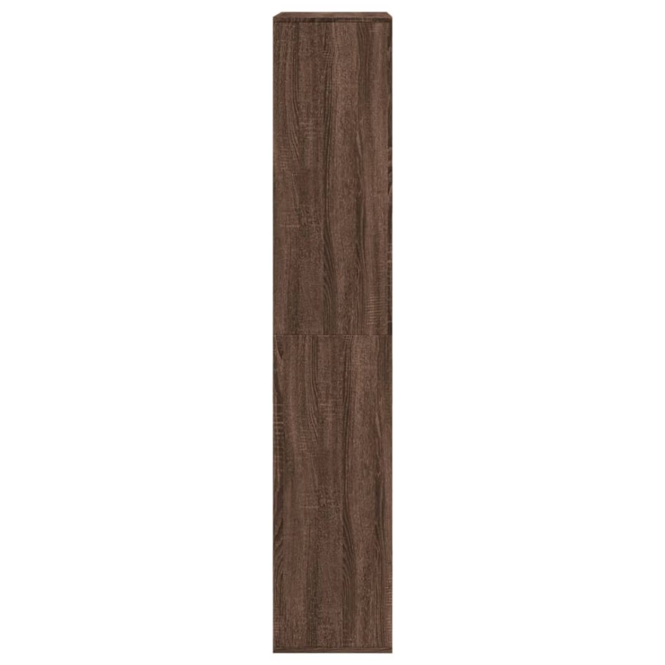 Estantería de madera de ingeniería marrón roble 100x33x175