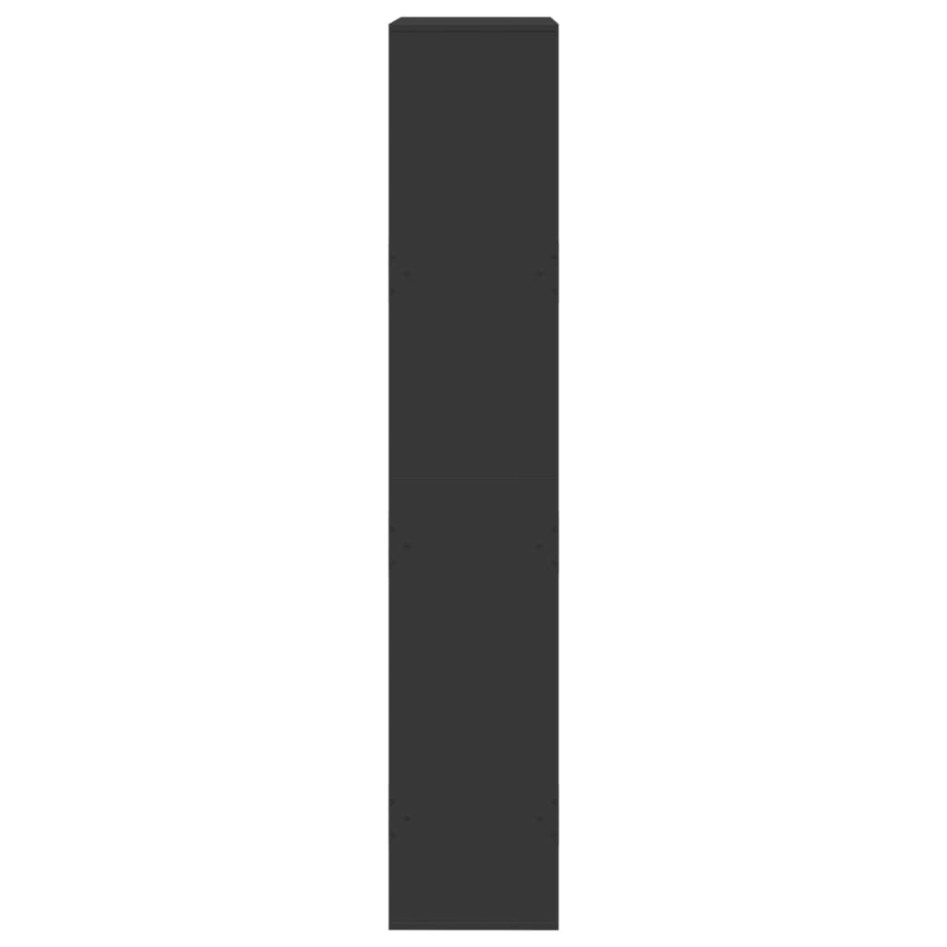 Estantería de madera de ingeniería negra 100x33x175