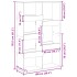 Estantería madera de ingeniería roble artisan 100x33x155,5