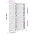 Biombo separador de 4 paneles madera maciza Paulownia