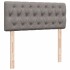 Cama box spring con colchón tela gris taupe 120x200