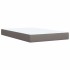 Cama box spring con colchón tela gris taupe 120x200