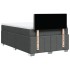 Cama box spring con colchón tela gris oscuro 120x200